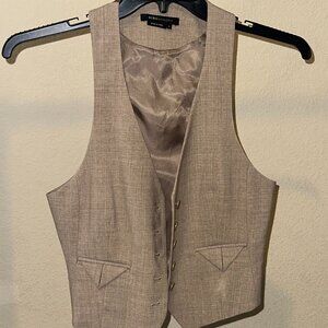 🤎 BCBGMAXAZRIA Taupe Tailored Vest | Size XS/S | $38